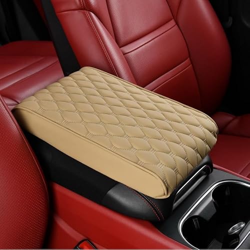 Auto Armlehne Abdeckung Für Suzuki Swift/Swift Sport/Swift Hybrid, PU Leder Seasons Universal Mittelarmlehne Schutz Auto Innenraum Zubehör,Beige Auto Armlehne Abdeckung Für Suzuki Swift/Swift Sport/Swift Hybrid, PU Leder Seasons Universal Mittelarmlehne Schutz Auto Innenraum Zubehör,Beige von HHCVN