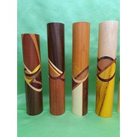 165-185mm Langes Kunstvoll Verleimtes Nudelholz Wellholz Teigroller 8 Verschiedene Exklusive Stücke von HHDesignHennersdorf