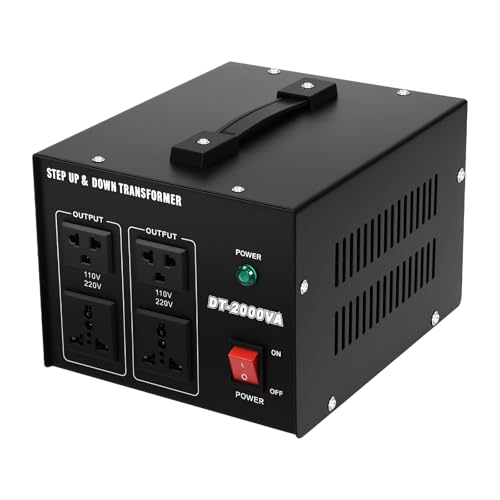 DT-2000VA Transformator Spannungswandler Ringkern-Transformator Transformer Step up down Converter Wechselrichter 220V auf 110V 2000W von HHEMSTD