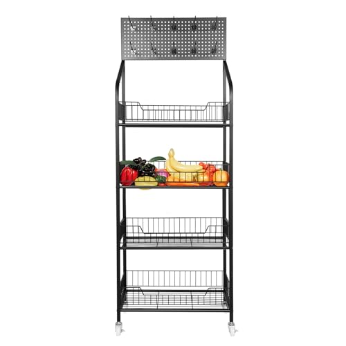 HHEMSTD 5 Stufiger Verkaufsständer aus Metall Rollender Süßigkeiten Ausstellungsständer mit Rädern Snack Ständer Organizer Regal auf der Arbeitsplatte für den Laden Schwarz HHEMSTD 5 Stufiger Verkaufsständer aus Metall Rollender Süßigkeiten Ausstellungsständer mit Rädern Snack Ständer Organizer Regal auf der Arbeitsplatte für den Laden Schwarz von HHEMSTD