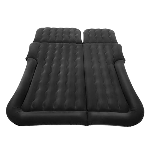 HHEMSTD Auto Aufblasbar Luftmatratze Auto Matratze Beflockung Automatratze Tragbare Camping Aufblasbaren Autobett mit Luftpumpe und 2 Kissen Aufblasbare Camping Kombi Luftbett für Outdoor Traveling von HHEMSTD