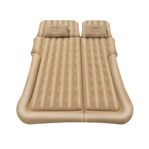 HHEMSTD SUV aufblasbare Matratze (beige) Leichte Luftmatratze Auto hinten Matratze Camping Reisebett Picknickbett von HHEMSTD