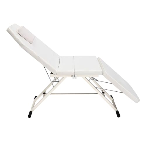 HHEMSTD Verstellbares Massagebett Faltbares Kosmetik-Therapie-Bett Ergonomisches Spa-Schönheitsbett Hochlastlager Massagetisch Tragbares gepolstertes Behandlungsbett von HHEMSTD