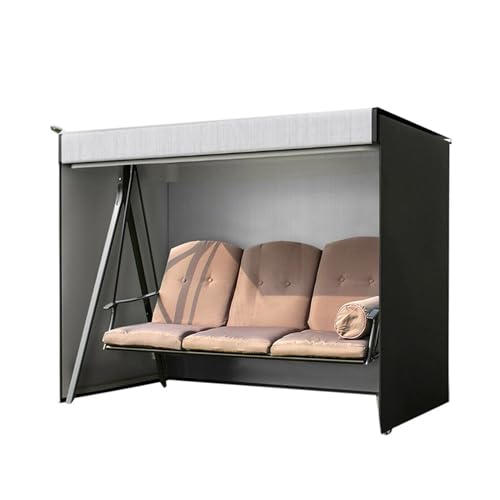 HHEMSTD wasserdichte Schaukel Abdeckung Oxford Garten Schaukelstuhl Abdeckung im Freien Patio Swing 210D Oxford Stoff Wasserdicht und Sunproof Swing Abdeckung mit Kordelzug Aufbewahrungstasche von HHEMSTD