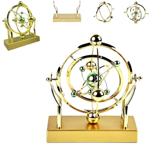 HHFDDP Schreibtisch-Gadget, Perpetuum Mobile Pendel mit Himmelsbahn – Kreative rotierende Heimdekoration, Newtons Perpetuum Mobile Pendel, Cooles Schreibtischspielzeug von HHFDDP