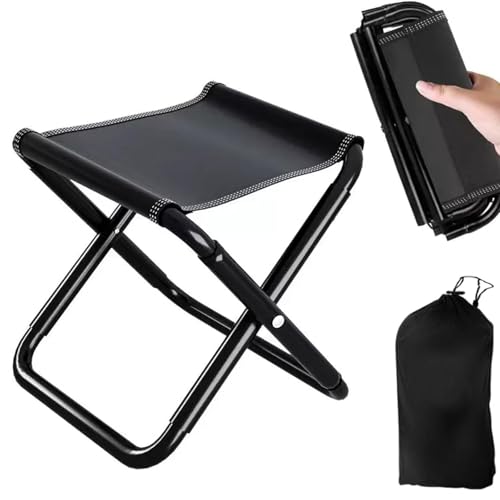 HHFDDP tragbarer Klapphocker Tragbarer Klapphocker, Klappbare Campinghocker, Tragbarer Campingsitz, Klappbarer Campinghocker, Klapphocker für den Außenbereich, Mini-Klappstuhl zum Angeln, Grillen von HHFDDP