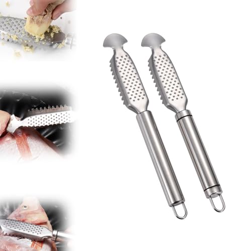 Professioneller 2-in-1-Fischschupper aus Edelstahl – Ingwer-/Knoblauchschaber und Reibe – Mehrzweck-Küchen-/Angelwerkzeug Professioneller 2-in-1-Fischschupper aus Edelstahl – Ingwer-/Knoblauchschaber und Reibe – Mehrzweck-Küchen-/Angelwerkzeug von HHFDDP