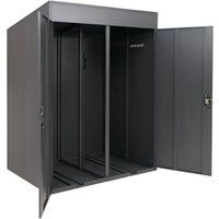 2er-Fahrradgarage HHG-202b, Fahrradbox Fahrradunterstand abschließbar Metall 213x158x125cm anthrazit von HHG