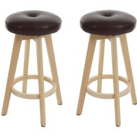 2er-Set Barhocker Boras, Barstuhl Tresenhocker, Holz Kunstleder drehbar bordeaux, helle Beine 2er-Set Barhocker Boras, Barstuhl Tresenhocker, Holz Kunstleder drehbar bordeaux, helle Beine von HHG