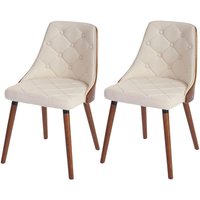 2er-Set Esszimmerstuhl HHG 414, Besucherstuhl Küchenstuhl, Walnuss-Optik Bugholz Kunstleder creme 2er-Set Esszimmerstuhl HHG 414, Besucherstuhl Küchenstuhl, Walnuss-Optik Bugholz Kunstleder creme von HHG