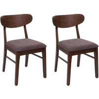 2er-Set Esszimmerstuhl HHG 698, Küchenstuhl Stuhl, Stoff/Textil Massiv-Holz dunkles Gestell, taupe 2er-Set Esszimmerstuhl HHG 698, Küchenstuhl Stuhl, Stoff/Textil Massiv-Holz dunkles Gestell, taupe von HHG