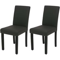 2er-Set Esszimmerstuhl HHG-716d, Küchenstuhl Polsterstuhl Lehnstuhl, Kunstleder dunkelgrau 2er-Set Esszimmerstuhl HHG-716d, Küchenstuhl Polsterstuhl Lehnstuhl, Kunstleder dunkelgrau von HHG