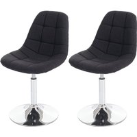 2er-Set Esszimmerstuhl HHG 837, Dehstuhl Stuhl, Chrom Textil dunkelgrau 2er-Set Esszimmerstuhl HHG 837, Dehstuhl Stuhl, Chrom Textil dunkelgrau von HHG