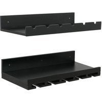 2er-Set Weinregal HHG-707, Glas-/Flaschenhalter Wandbar für 6 Flaschen/15 Gläser Holz MVG-zertifiziert 61x28cm schwarz 2er-Set Weinregal HHG-707, Glas-/Flaschenhalter Wandbar für 6 Flaschen/15 Gläser Holz MVG-zertifiziert 61x28cm schwarz von HHG