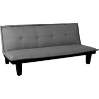 3er-Sofa HHG 933, Couch Schlafsofa Gästebett Bettsofa Klappsofa, Schlaffunktion 170x100cm Textil, dunkelgrau - grey von HHG