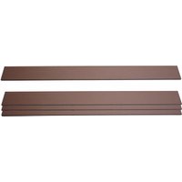 HHG - 4er Set Latten für WPC-Sichtschutz Savoie, Bretter Windschutz, ca. 1qm 180cm, braun von HHG