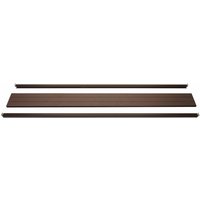 Abschluss-Set für WPC-Sichtschutz Savoie, Abschlussprofil Windschutz, WPC-Pfosten 180cm, braun - brown von HHG