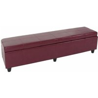 Aufbewahrungs-Truhe Sitzbank Kriens xxl, Kunstleder, 180x45x45cm MVG-zertifiziert rot Aufbewahrungs-Truhe Sitzbank Kriens xxl, Kunstleder, 180x45x45cm MVG-zertifiziert rot von HHG