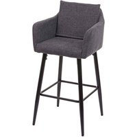 Barhocker HHG 748, Barstuhl Tresenhocker, Fußablage Metall Stoff/Textil dunkelgrau Barhocker HHG 748, Barstuhl Tresenhocker, Fußablage Metall Stoff/Textil dunkelgrau von HHG