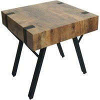 Beistelltisch HHG 742, Kaffeetisch Nachttisch Loungetisch Couchtisch, Metall mdf 50x50x50cm dunkle Wildeiche Beistelltisch HHG 742, Kaffeetisch Nachttisch Loungetisch Couchtisch, Metall mdf 50x50x50cm dunkle Wildeiche von HHG