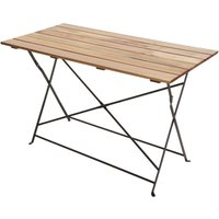 Biergartentisch HHG 438, Klapptisch Gartentisch, Gastronomie-Qualität Akazie MVG-zertifiziert 120x60cm naturfarben - brown von HHG