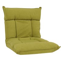 Bodensessel HHG 909, Relaxsessel Bodenkissen Bodensofa Klappsessel 6 Relaxpositionen, stabiles Gestell Samt grün - green von HHG