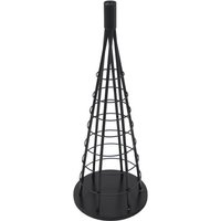 Deko-Baum HHG-458, Weihnachtsbaum Schmuckbaum Weihnachtsdeko Christbaum zum Beschmücken, Metall 60cm schwarz von HHG