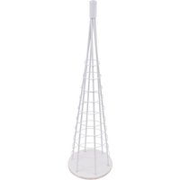 Deko-Baum HHG-462, Weihnachtsbaum Schmuckbaum Weihnachtsdeko Christbaum zum Beschmücken, Metall 90cm weiß von HHG