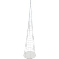 Deko-Baum HHG-470, Weihnachtsbaum Schmuckbaum Weihnachtsdeko Christbaum zum Beschmücken, Metall 160cm weiß von HHG