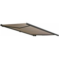 Elektrische Kassettenmarkise HHG 606, Markise Vollkassette 6x3m Polyester sand, Rahmen anthrazit von HHG