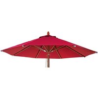 Ersatz-Bezug für Gastronomie Holz-Sonnenschirm HHG-667, Sonnenschirmbezug Ersatzbezug, rund Ø4m Polyester 3kg bordeaux - red von HHG