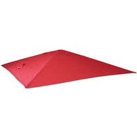 Ersatz-Bezug für Luxus-Ampelschirm HHG-549, Sonnenschirmbezug Ersatzbezug, 3x4m (Ø5m) Polyester 3,5kg rot - red von HHG