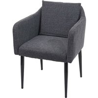 Esszimmerstuhl HHG 728, Küchenstuhl Lehnstuhl Stuhl Stoff/Textil dunkelgrau Esszimmerstuhl HHG 728, Küchenstuhl Lehnstuhl Stuhl Stoff/Textil dunkelgrau von HHG