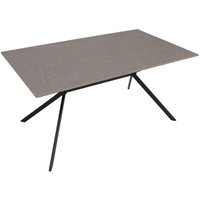 Esszimmertisch HHG-208, Esstisch Sinterstein Metall, Marmor-Optik 160cm grau Esszimmertisch HHG-208, Esstisch Sinterstein Metall, Marmor-Optik 160cm grau von HHG