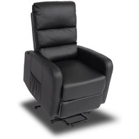 Fernsehsessel HHG-703, Sessel Relaxsessel TV-Sessel Liege, Liegefunktion Aufstehhilfe, Metall Kunstleder schwarz Fernsehsessel HHG-703, Sessel Relaxsessel TV-Sessel Liege, Liegefunktion Aufstehhilfe, Metall Kunstleder schwarz von HHG