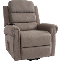 Fernsehsessel HHG 711, Relaxsessel Sessel, Liegefunktion Aufstehhilfe Massage Heizfunktion, Stoff/Textil dunkelgrau von HHG