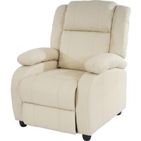 Fernsehsessel Relaxsessel Liege Sessel Glasgow, Kunstleder creme - beige von HHG