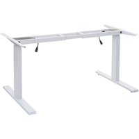 Gestell HHG 766, variables Tischgestell für Schreibtisch, elektrisch höhenverstellbar Memory 29kg weiß - white von HHG