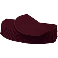 15er-Set Stufenmatte HHG 585, Treppenteppich Treppenschutz Treppenmattenset, 65x25cm halbrund, bordeaux von HHG