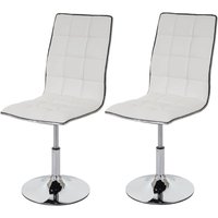 HHG - 2er-Set Esszimmerstuhl 834, Stuhl Küchenstuhl, Kunstleder MVG-zertifiziert weiß HHG - 2er-Set Esszimmerstuhl 834, Stuhl Küchenstuhl, Kunstleder MVG-zertifiziert weiß von HHG