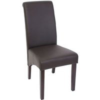 HHG - 2er-Set Esszimmerstuhl Cesena Kunstleder matt, braun, dunkle Füße HHG - 2er-Set Esszimmerstuhl Cesena Kunstleder matt, braun, dunkle Füße von HHG