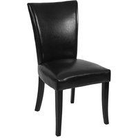 HHG - 2er-Set Esszimmerstuhl Chesterfield Edinburgh, Stuhl Küchenstuhl, Nieten MVG-zertifiziert Kunstleder, schwarz, helle Beine von HHG