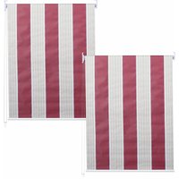 HHG - 2er-Set Rollo 474, Fensterrollo Seitenzugrollo Jalousie, 120x230cm Sonnenschutz blickdicht rot/weiß/beige HHG - 2er-Set Rollo 474, Fensterrollo Seitenzugrollo Jalousie, 120x230cm Sonnenschutz blickdicht rot/weiß/beige von HHG