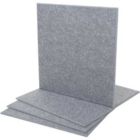 4er-Set Akustikwandpaneel HHG 572, Wandpaneele Akustikplatten, schalldämmend 1qm Fläche 50x50cm grau von HHG