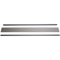 Abschluss-Set für WPC-Sichtschutz Savoie, Abschlussprofil Windschutz, Alu-Pfosten 180cm, grau von HHG