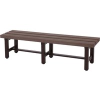 Alu Gartenbank HHG 664, Bank Parkbank Sitzbank Balkonbank, wetterfest wpc 150cm, braun - brown von HHG