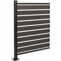 Alu Mülltonnen-Zaun HHG 947, Erweiterungselement Mülltonnenverkleidung, Holzoptik erweiterbar 130x100x6cm anthrazit Alu Mülltonnen-Zaun HHG 947, Erweiterungselement Mülltonnenverkleidung, Holzoptik erweiterbar 130x100x6cm anthrazit von HHG
