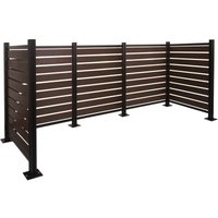 HHG - Alu Mülltonnen-Zaun 947, Mülltonnenverkleidung, Holzoptik erweiterbar 130x300x110cm braun HHG - Alu Mülltonnen-Zaun 947, Mülltonnenverkleidung, Holzoptik erweiterbar 130x300x110cm braun von HHG