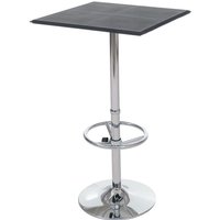 HHG - Bartisch Stehtisch Bistrotisch Buffalo mit Fußablage, quadratisch MVG-zertifiziert schwarz von HHG