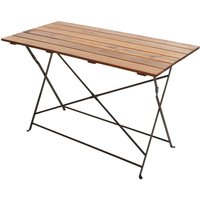 Biergartentisch HHG 438, Klapptisch Gartentisch, Gastronomie-Qualität Akazie MVG-zertifiziert 120x60cm braun - brown von HHG